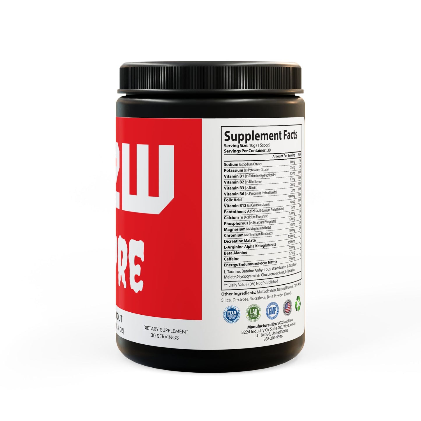Pre-Workout Supplement, Watermelon (300g, 10.58oz)