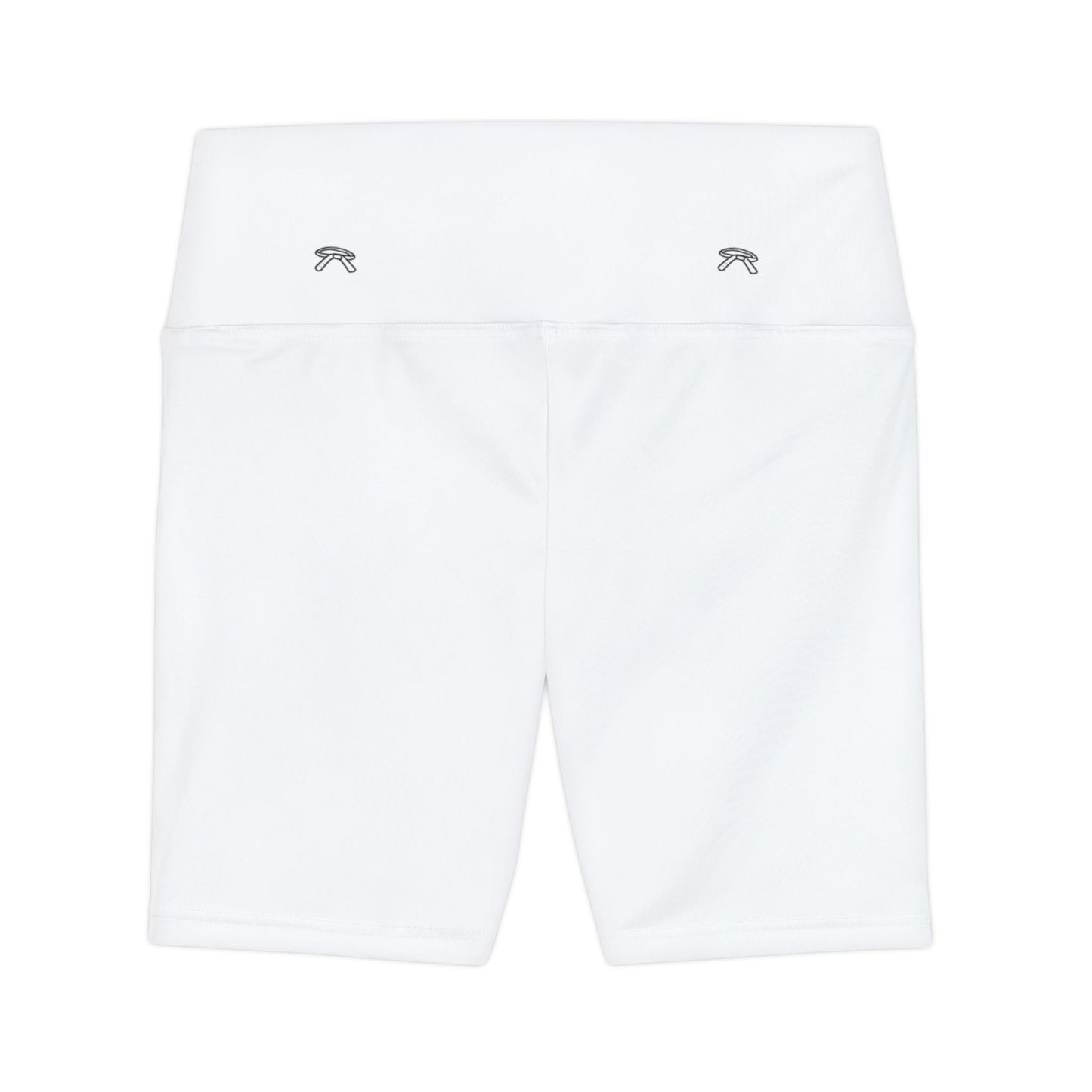 Women's Workout Shorts white with Black and Pink Print